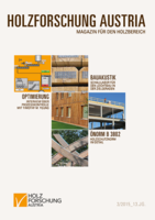 Cover of the magazine for the wood sector of Holzforschung Austria 3 2015.