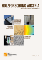 Cover of the magazine for the wood sector of Holzforschung Austria 3 2016.