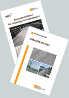 Cover of the combined offer of the user guide and wooden decking brochures.