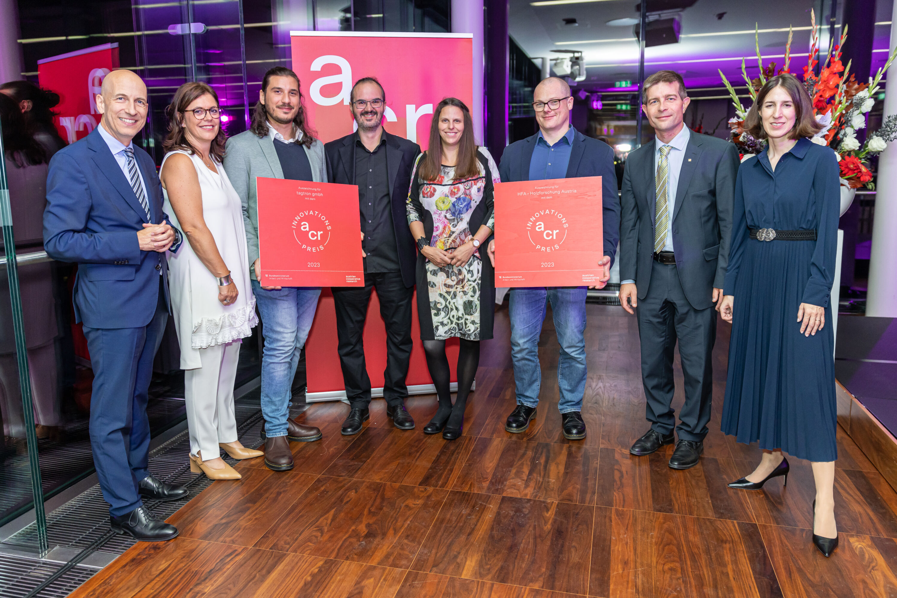 Verleihungsfeier des ACR-Innovationspreises an das Forschungsteam des Projekt Mindwood.