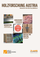 Cover of the magazine for the wood sector of Holzforschung Austria 4 2018.