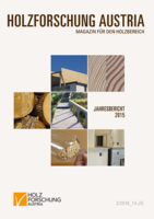 Cover of the annual report of Holzforschung Austria 2014.