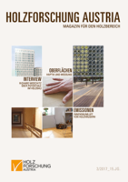 Cover of the magazine for the wood sector of Holzforschung Austria 3 2017.