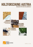 Cover of the magazine for the wood sector of Holzforschung Austria 5 2015..