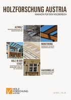 Cover of the magazine for the wood sector of Holzforschung Austria 4 2021.