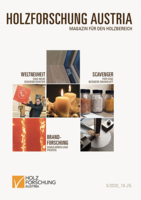 Cover of the magazine for the wood sector of Holzforschung Austria 5 2020.